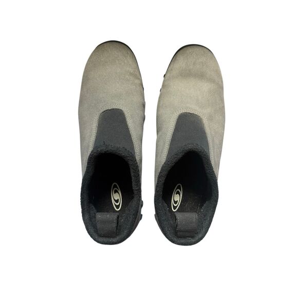 Salomon Mens Gray Contragrip Suede Snowclog Slip-on Shoes Size 11